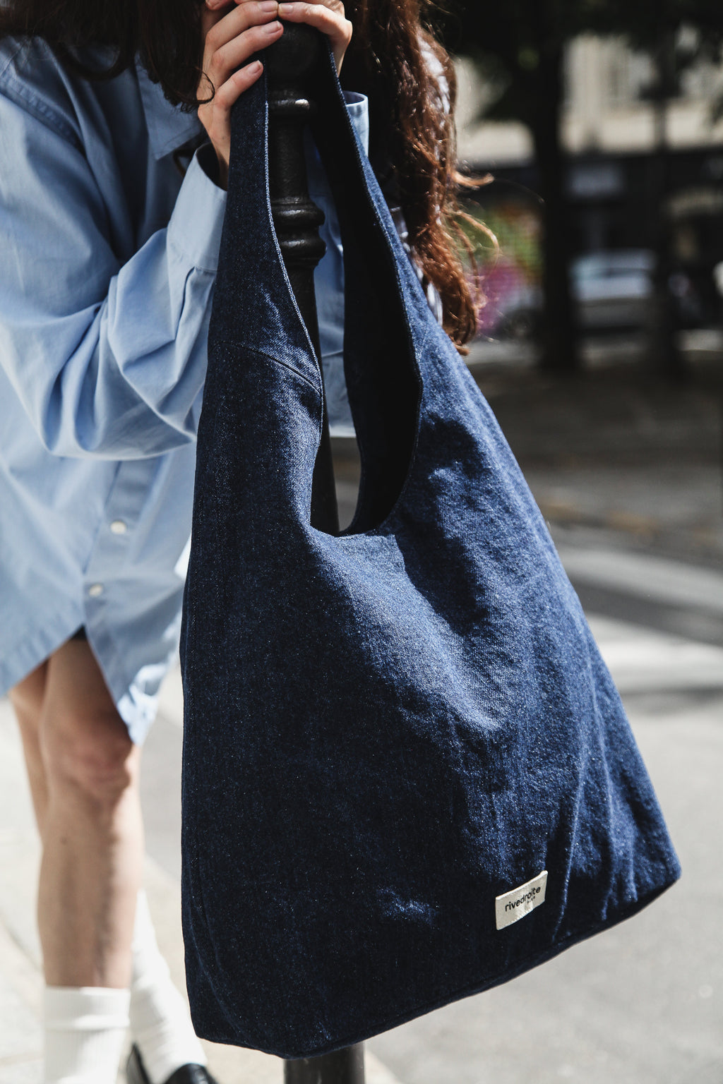 Richelieu le sac hobo - Denim Brut Upcyclé