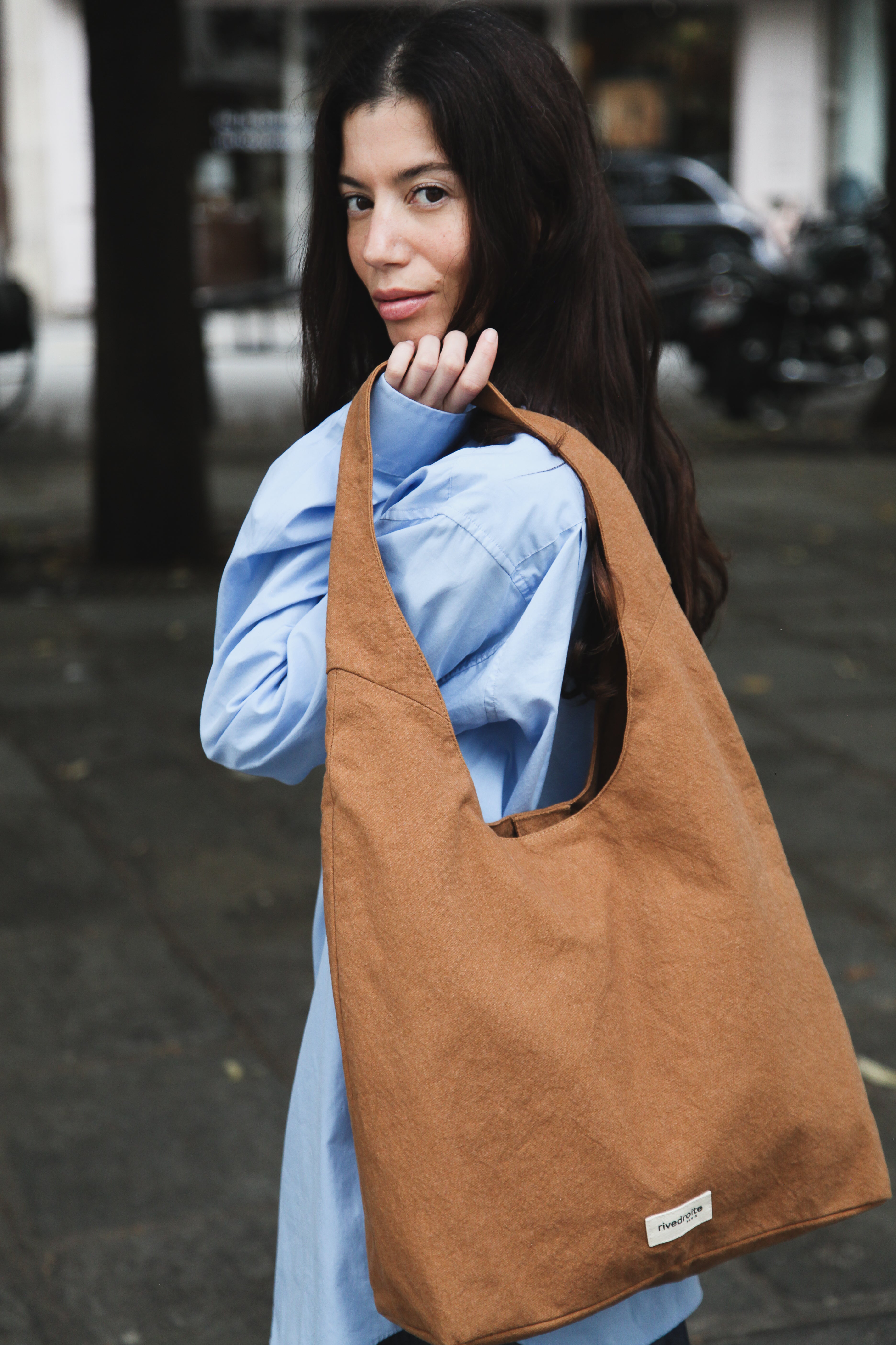 Richelieu le sac hobo - Polycoton Recyclé Camel