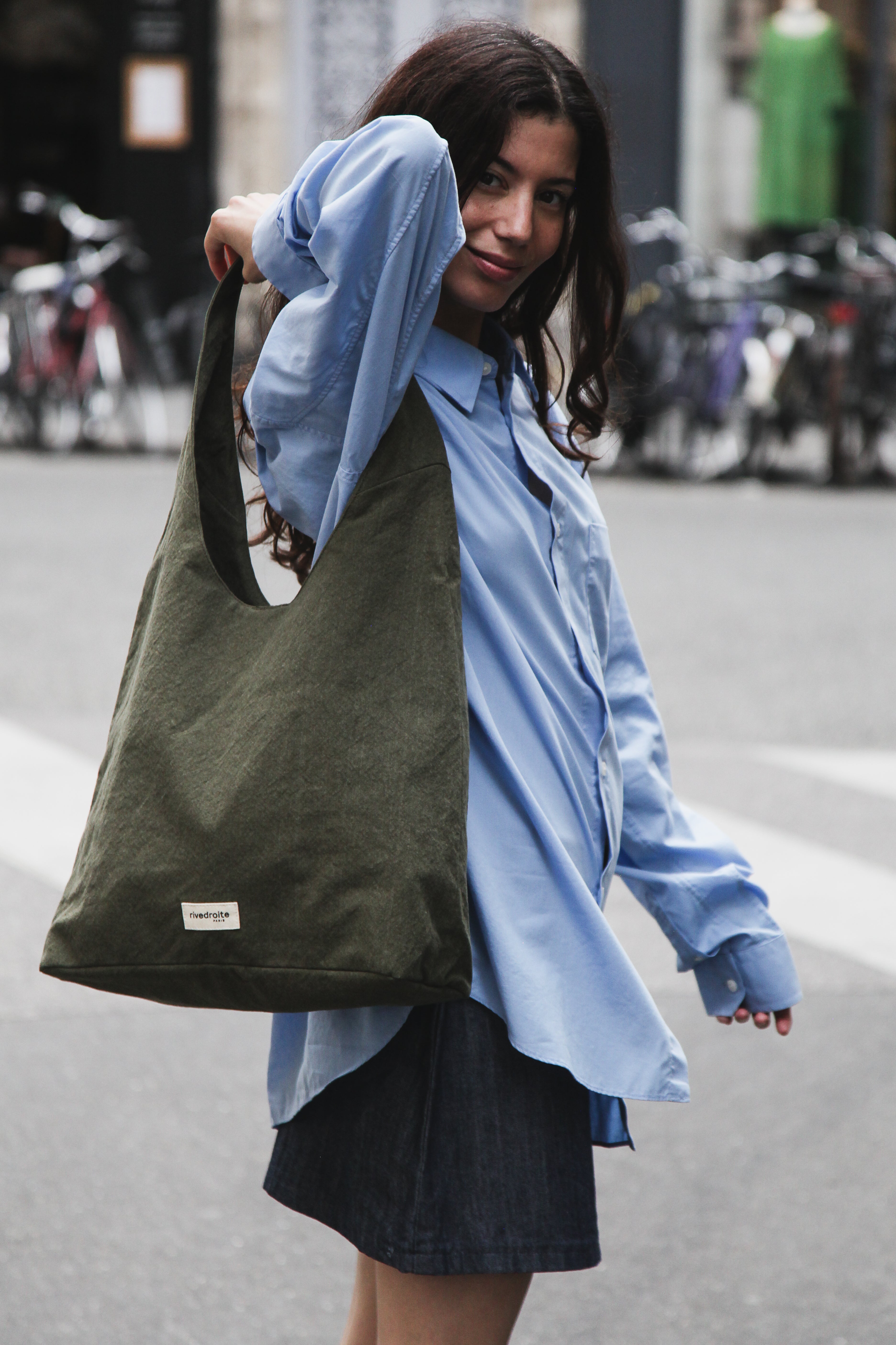 Richelieu le sac hobo - Polycoton Recyclé Kaki