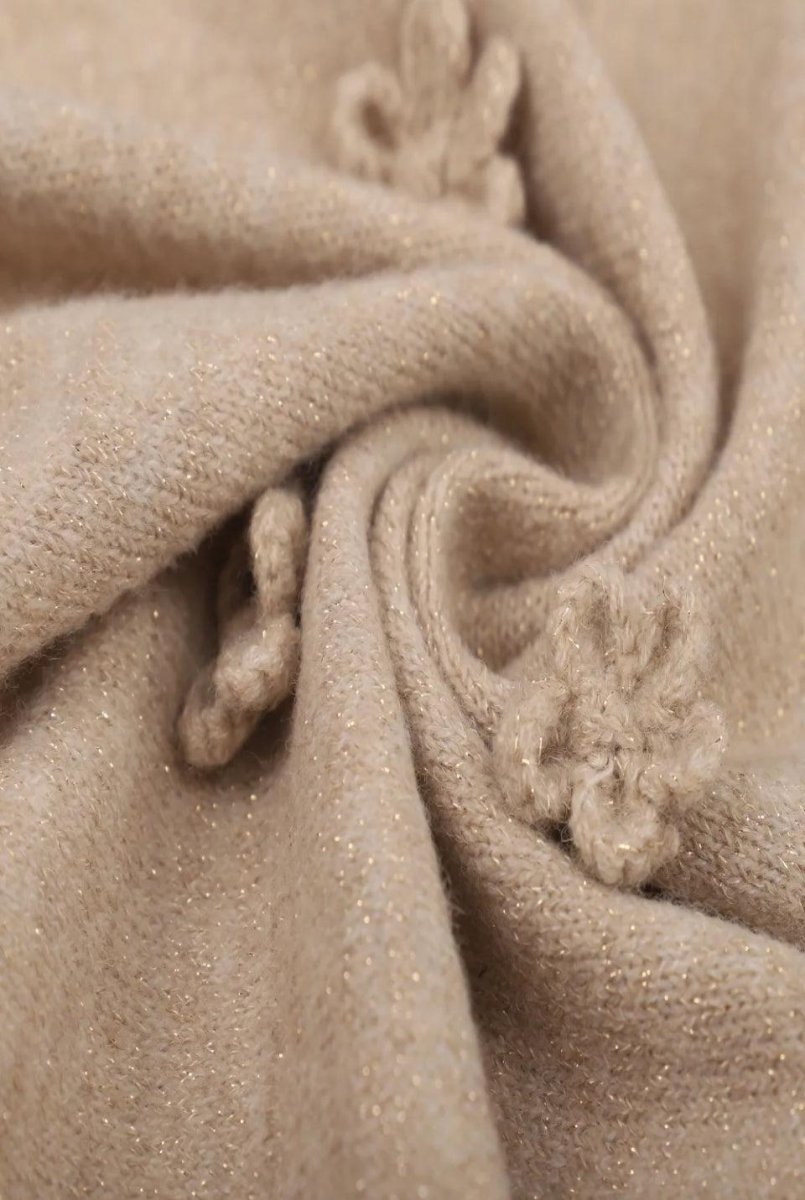 Alma beige Bloom tørklæde