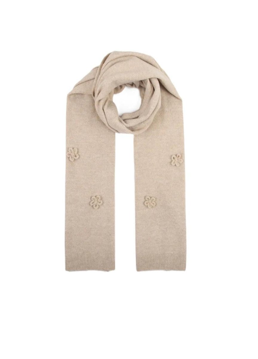 Alma beige Bloom tørklæde