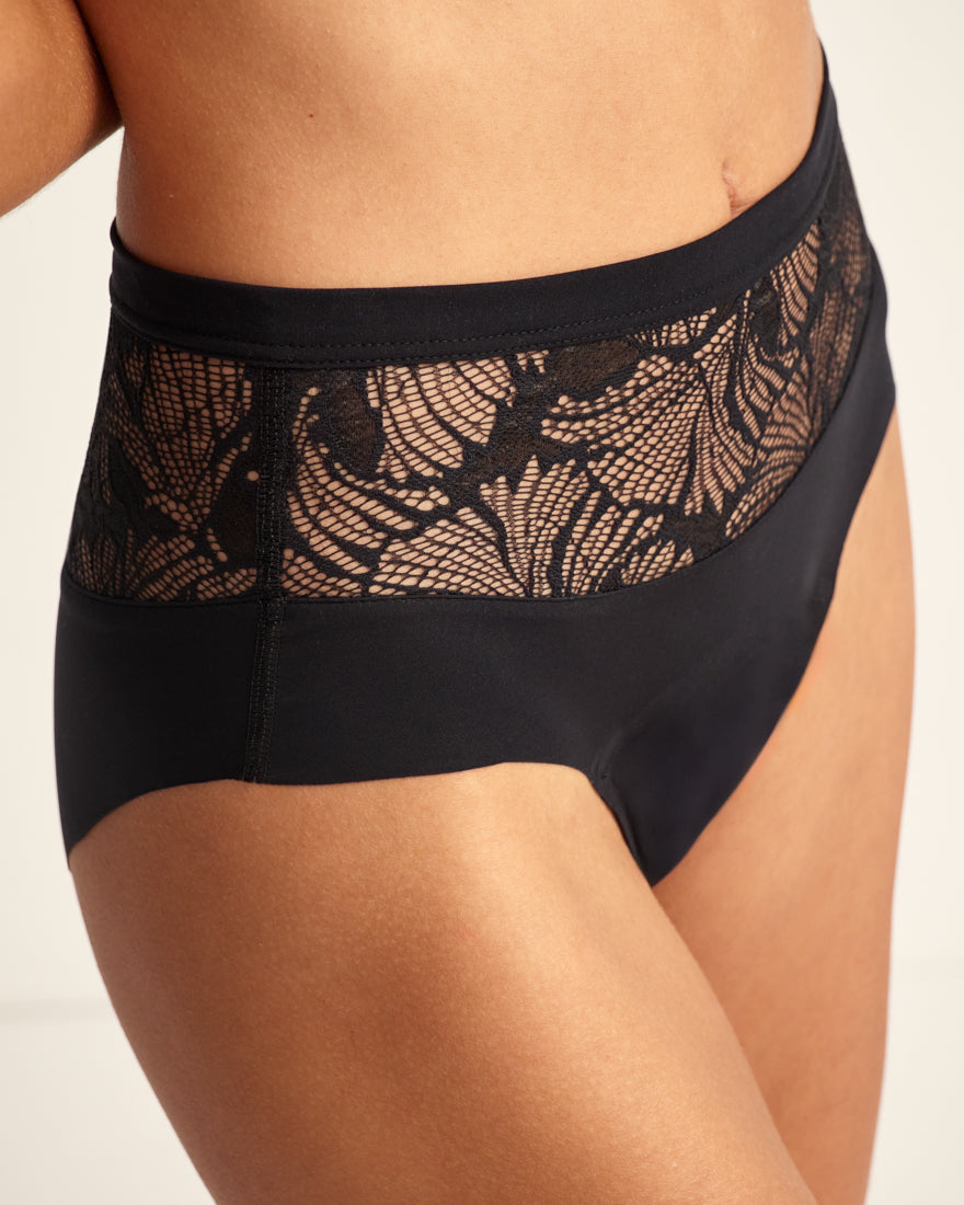 Highwaist Seamless Lace Extra Strong schwarz
