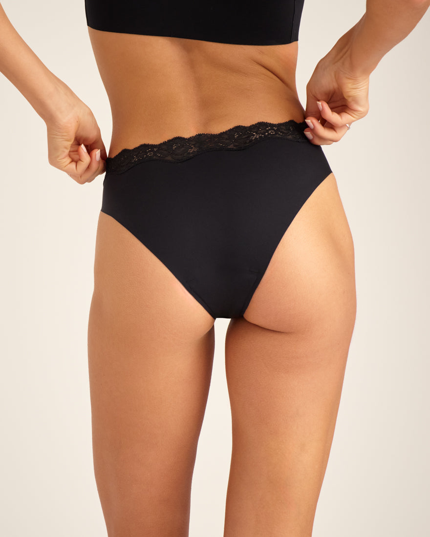 Slip Seamless Lace Extra Strong schwarz